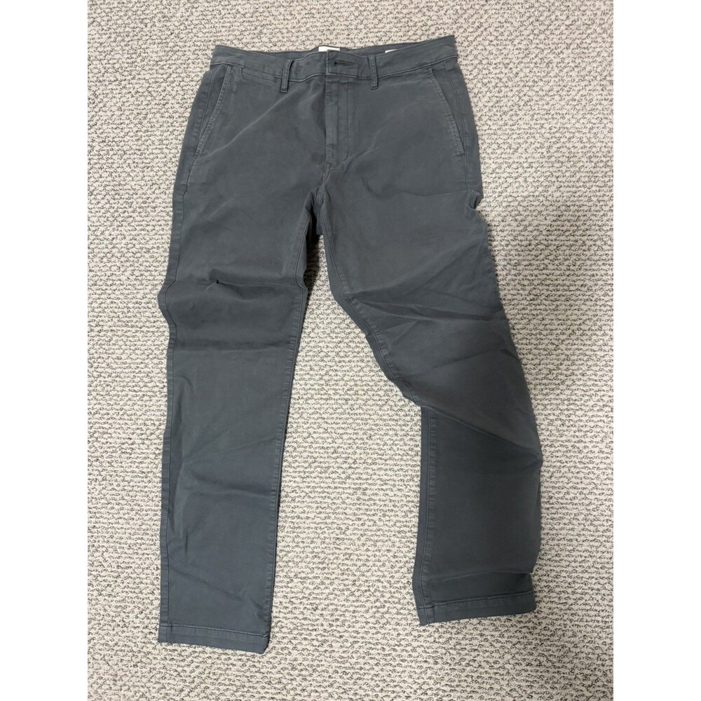 Flint and Tinder Men’s Straight Fit Straight Leg Pants Gray Solid 32x32